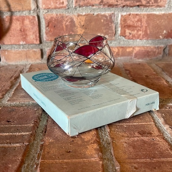 PartyLite Mosaic Tealight Holder w/ One Dozen Various Tealights - Picture 1 of 6